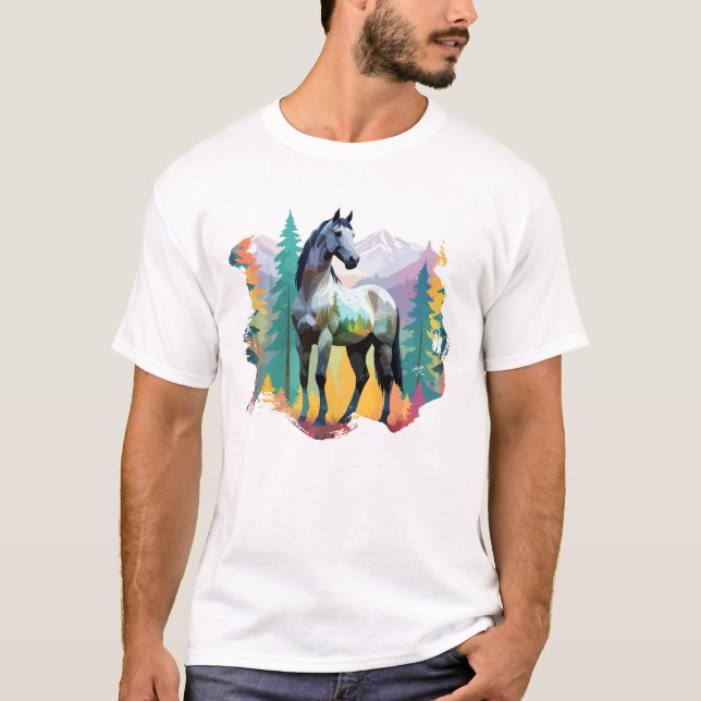 Hästdjur av konsthantart t shirt (Framsida)