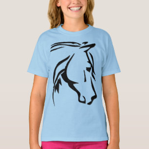 Hästdjur - Hästhuvud - ridning T Shirt