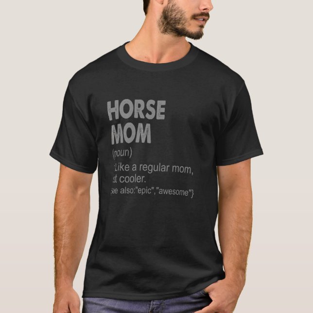 Hästdjur i Mamma definieras Equestrian Mamma för k T Shirt (Framsida)