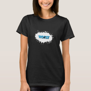 Hästdjur Roligt Stänk T Shirt