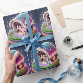 Hästdjur som dekorerats för jul och hästar presentpapper