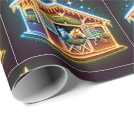 Hästdjur som dekorerats för jul och hästar presentpapper