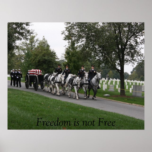 Hästdragen caisson Arlington Cemetery Poster (Framsidan)