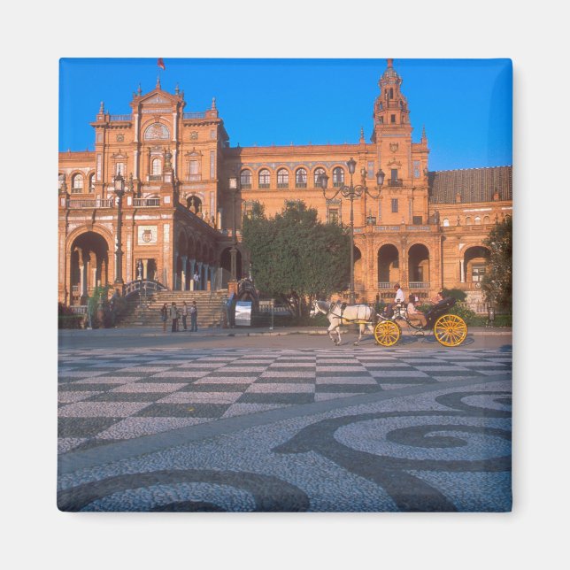 Hästdragen transport på Plaza de Espana i Magnet (Framsidan)