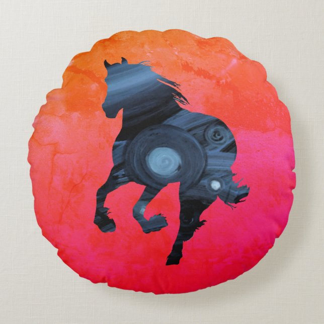 Hästdyna Rund Kudde (Framsidan)