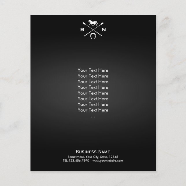 HästElegant  hästdjur Flygblad (Framsidan)