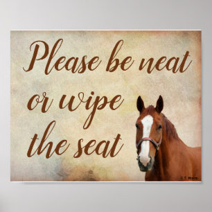 Hästen behar är proper eller torkar det westerna poster