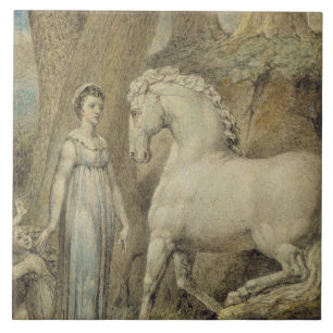 Hästen, från "William Hayleys ballader, c.1805 Kakelplatta
