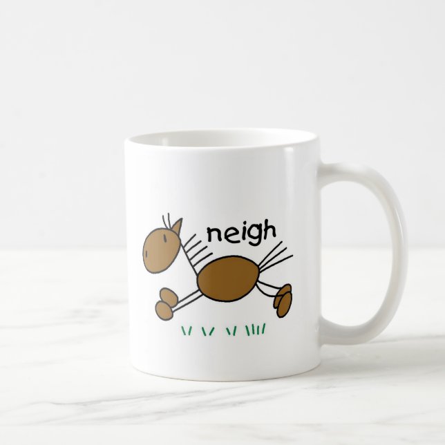 Hästen gnäggar muggen kaffemugg (Höger)