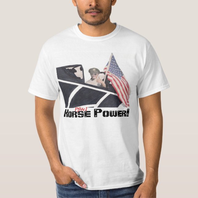 Hästen Pfive1 driver! Tee Shirt (Framsida)