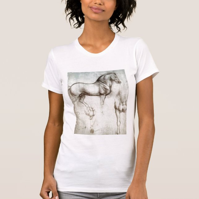 Hästen skissar t-shirt (Framsida)