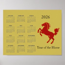 Hästens år 2026 kalenderposter poster