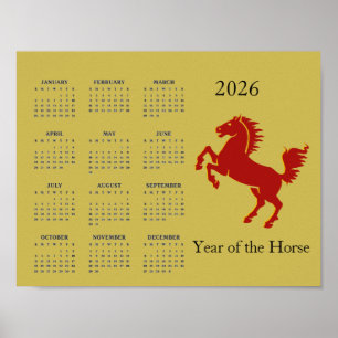 Hästens år 2026 kalenderposter poster
