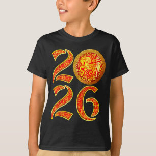 Hästens år 2026 Lunar Nyår Kinesiskt Nyår  T Shirt