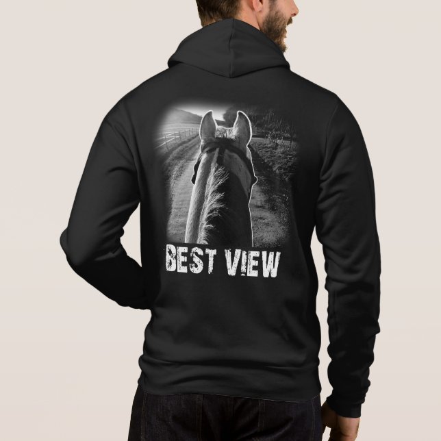 Hästens bästa vy från hästar bakåt-idéer som lämna t shirt (Baksida)