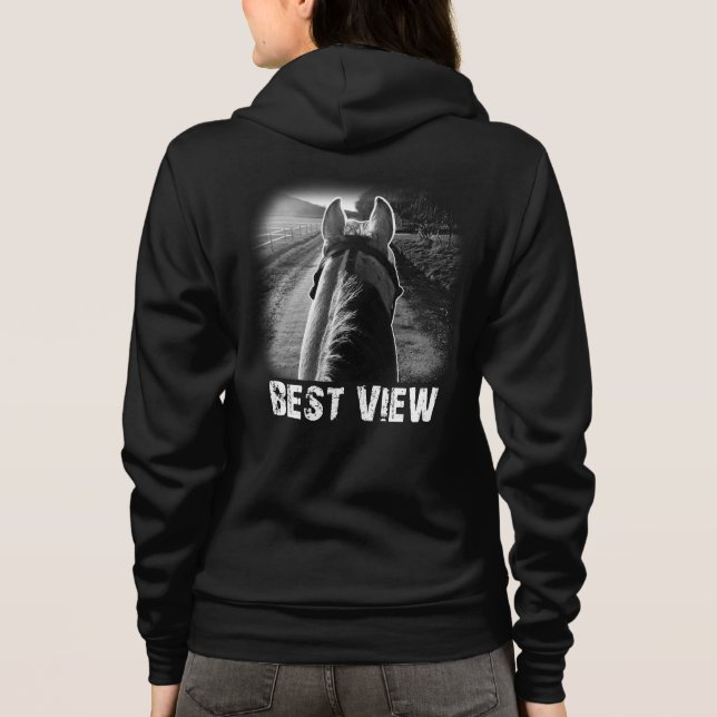 Hästens bästa vy från hästar bakåt-idéer som lämna t shirt (Baksida)