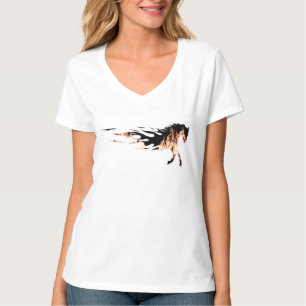 Hästflammor, hästlogotyp, häst t shirt