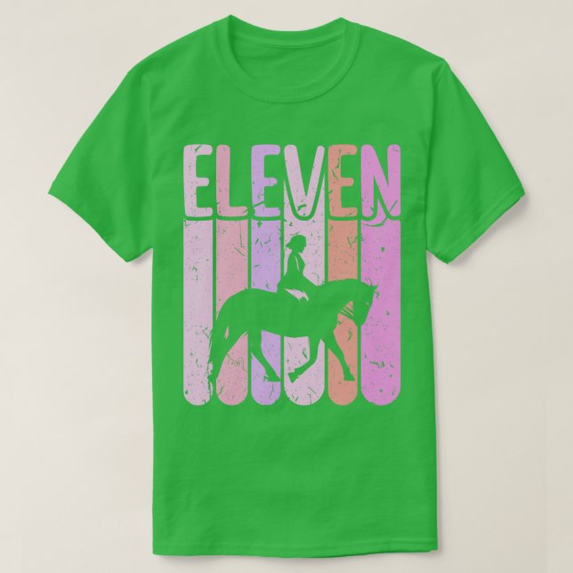Hästflicka 11:e födelsedagen  t shirt (Design framsida)