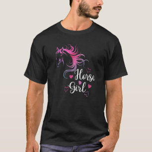 Hästflicka Älskar Hästar Ridning Ryttare Barn Kvi T Shirt