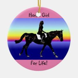 Hästflicka för livet! julgransprydnad keramik