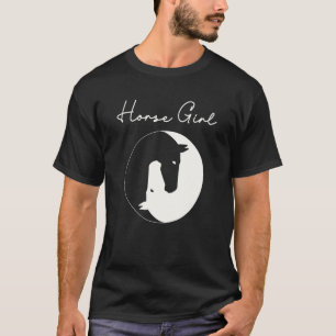 Hästflicka Jag älskar mina hästar Yin & Yang form T Shirt