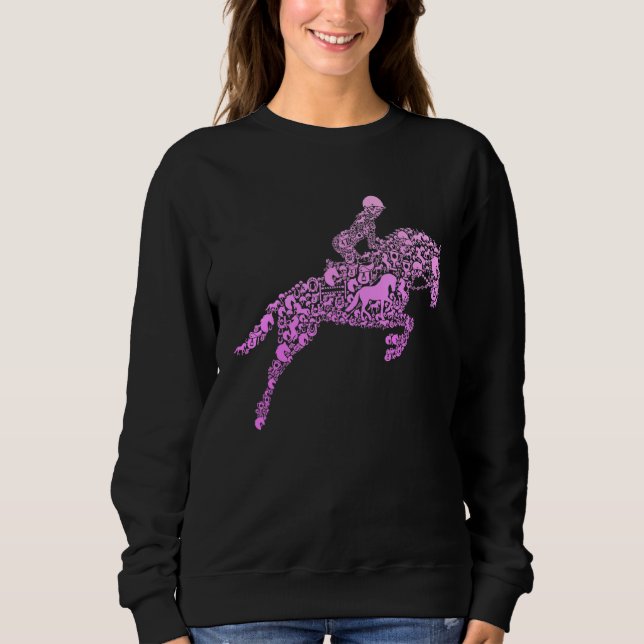 Hästflicka  kvinnor t shirt (Framsida)