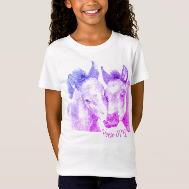 Hästflicka T Shirt (Framsida)