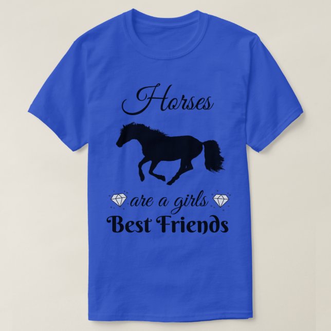 Hästflickor Bästa vänner Riding Equestrian T Shirt (Design framsida)