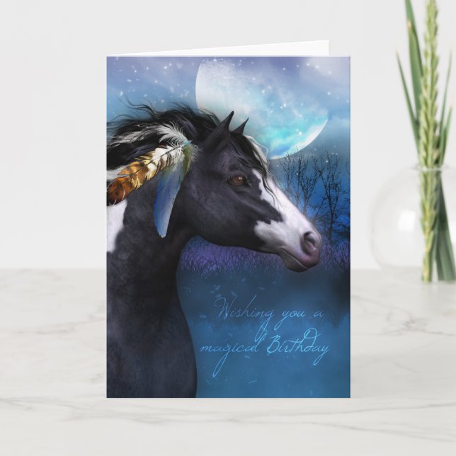Hästfödelsekort - Spirit Horse Kort (Framsida)