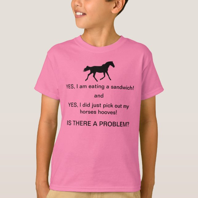 Hästfolk humor t-shirt (Framsida)