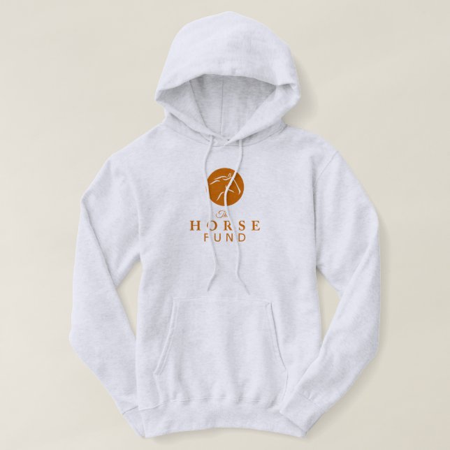 Hästfondlogotyp Sweatshirt Med Luva (Design framsida)