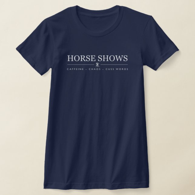 Hästföreställningar - kaos och sänk ord t shirt (Laydown)