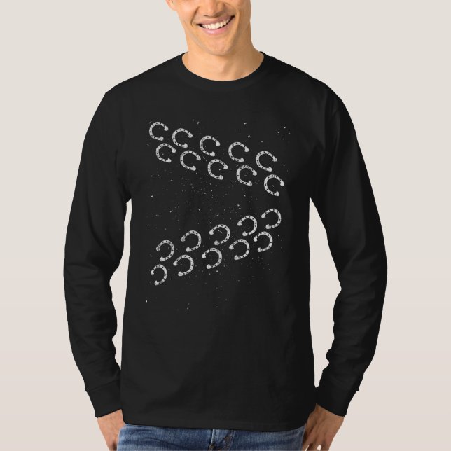 Hästfotavtryck  djurhäst t shirt (Framsida)