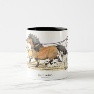 "Hästfotgängare" Mug. Två-Tonad Mugg