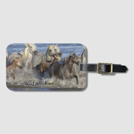 Hästgalloping i vatten bagagebricka