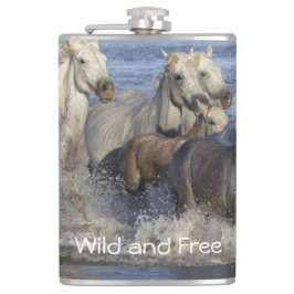 Hästgalloping i vatten fickplunta