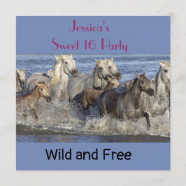 Hästgalloping i vatten inbjudningar