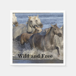 Hästgalloping i vatten pappersservett