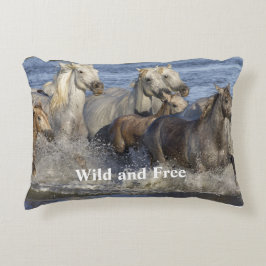 Hästgalloping i vatten prydnadskudde