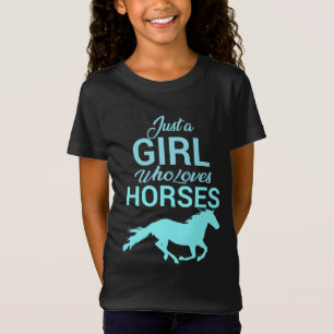 Hästgalopp En flicka som älskar hästar T Shirt