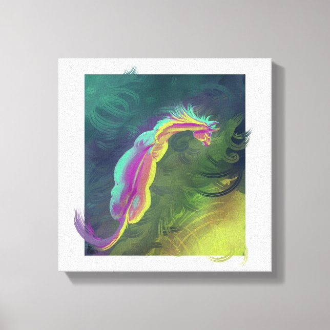 Hästgång i avstånd canvastryck (Framsida)