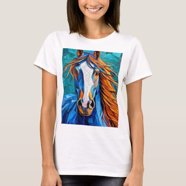Hästglasmålning T Shirt (Framsida)