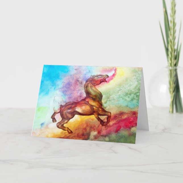 Hästhälsningskort Kort (Framsida)