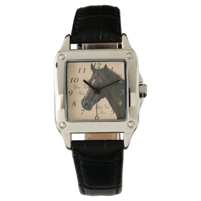 Hästhäst från porträtt armbandsur (Framsida)