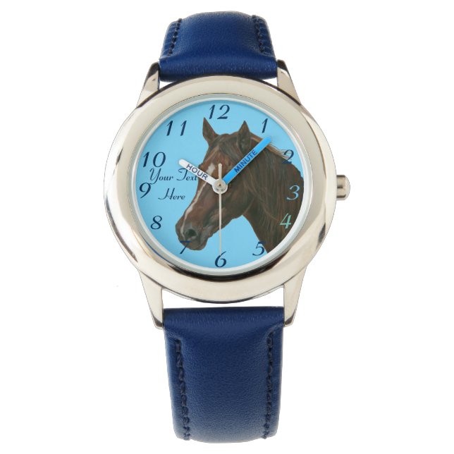 Hästhäst från porträtt armbandsur (Framsida)