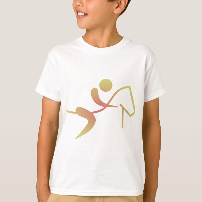 Hästhäst med  flaméikonen häst tee shirt (Framsida)