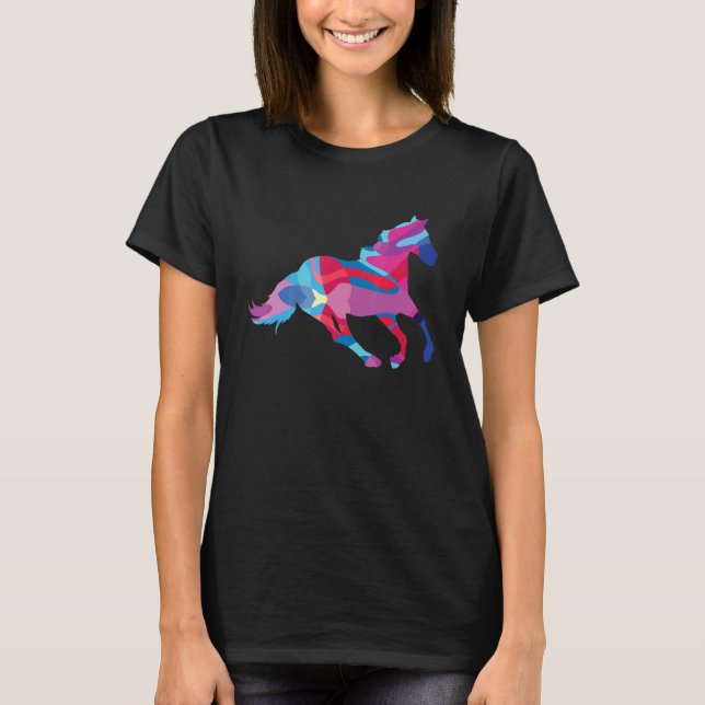 Hästhästar Colorful Graphic T Shirt (Framsida)