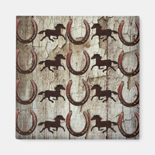 Hästhästar på barn Wood Cowboygåvor Magnet