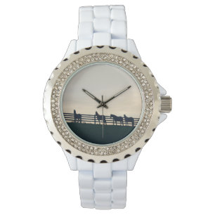 Hästhästar på våtmarken armbandsur