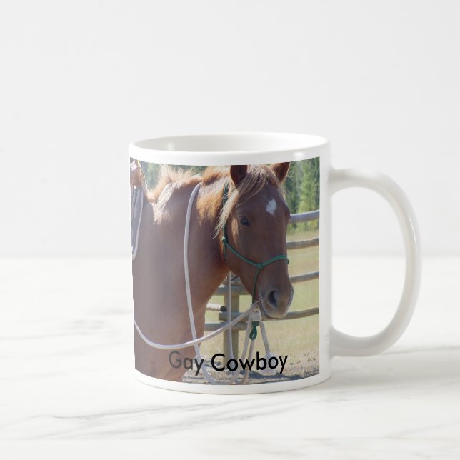 Hästhästhäst, glad Cowboy Kaffemugg (Höger)